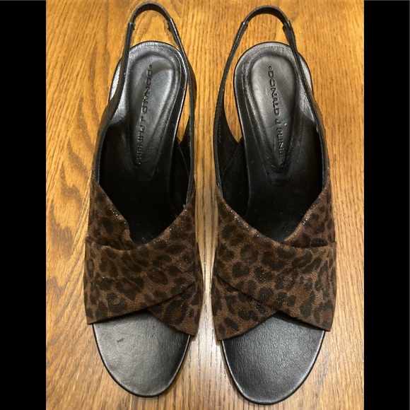 Donald J Pliner Avery S4 Leopard Print Sling Back Heels - Picture 5 of 14